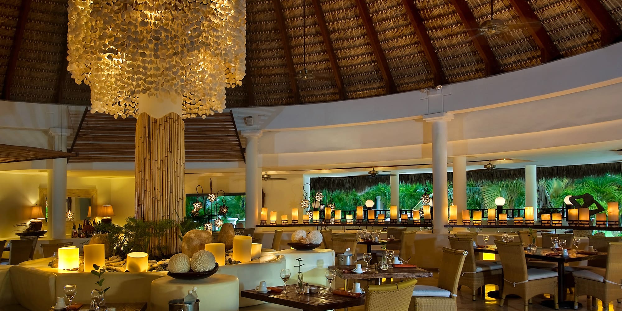 a restaurant with tables and chairs