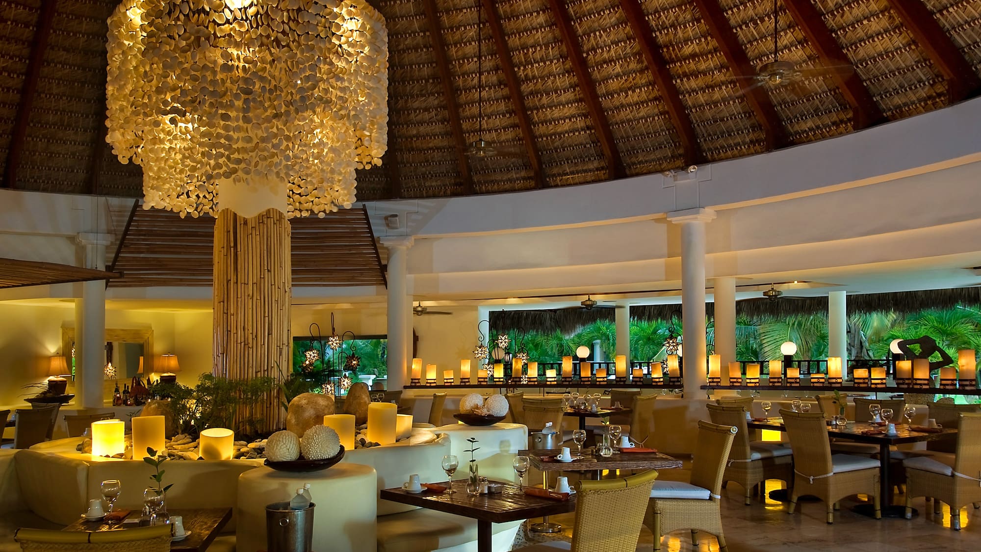 a restaurant with tables and chairs