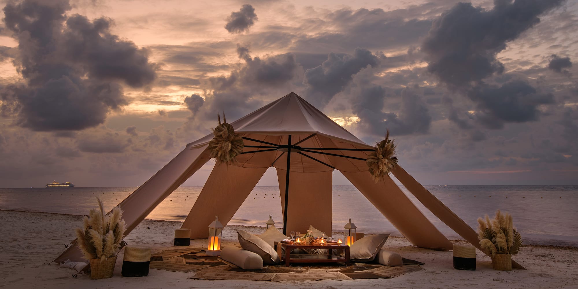 a tent on a beach