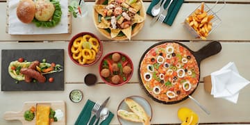 a table with food on it