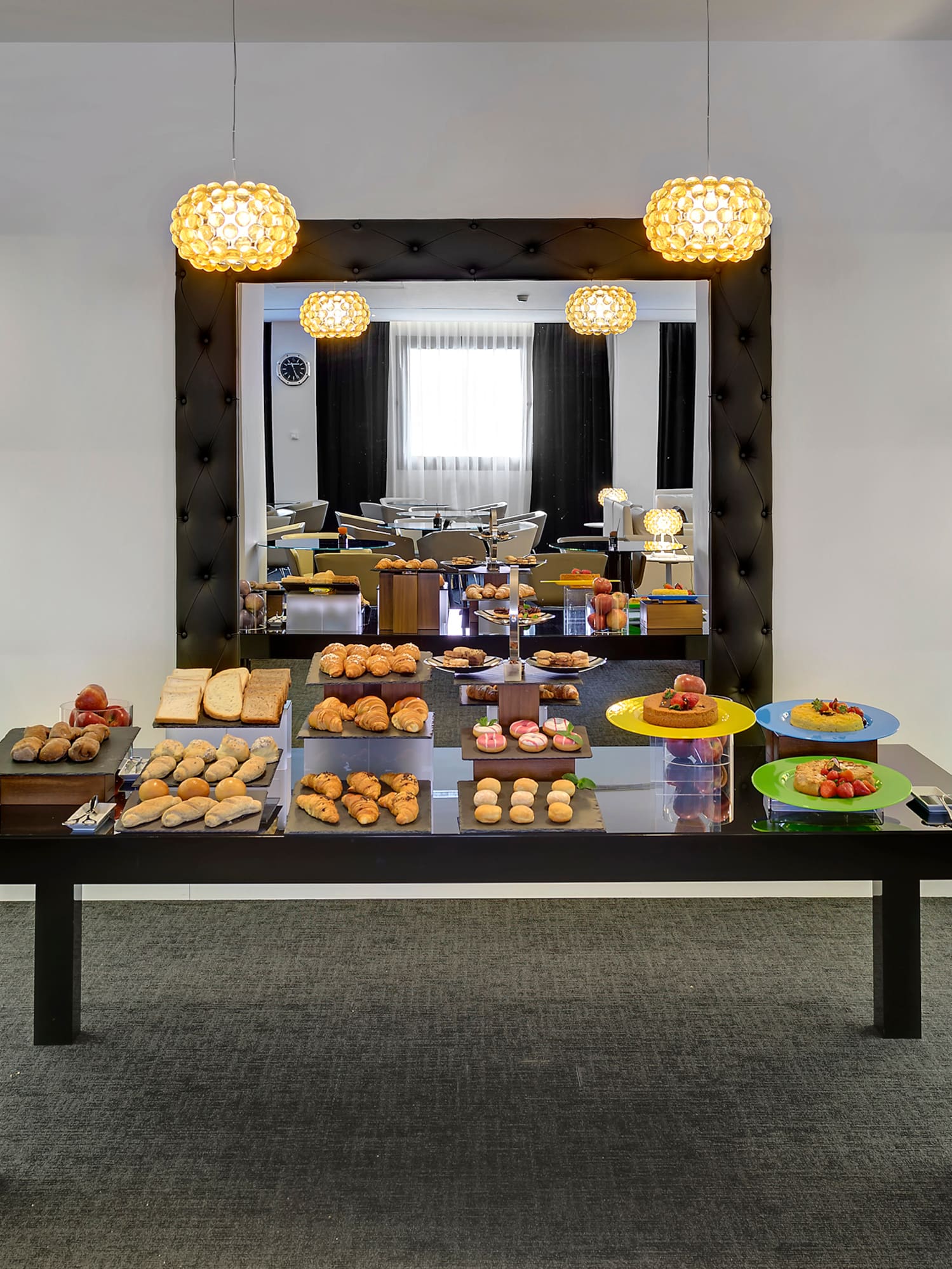 a table with food on it