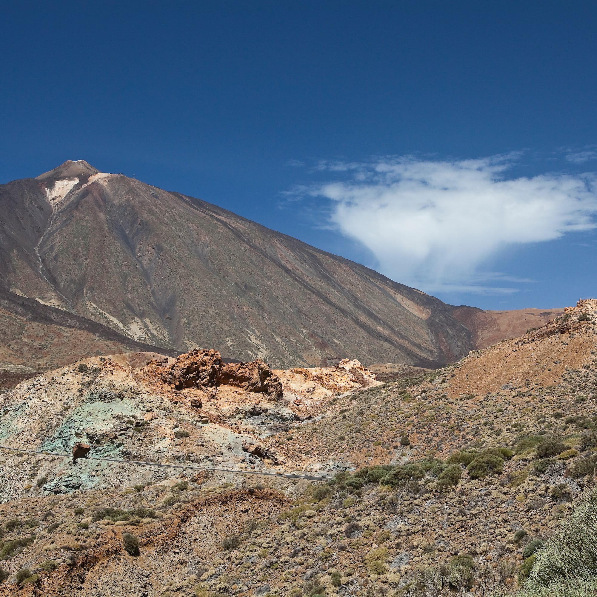 Teide with a blue sky