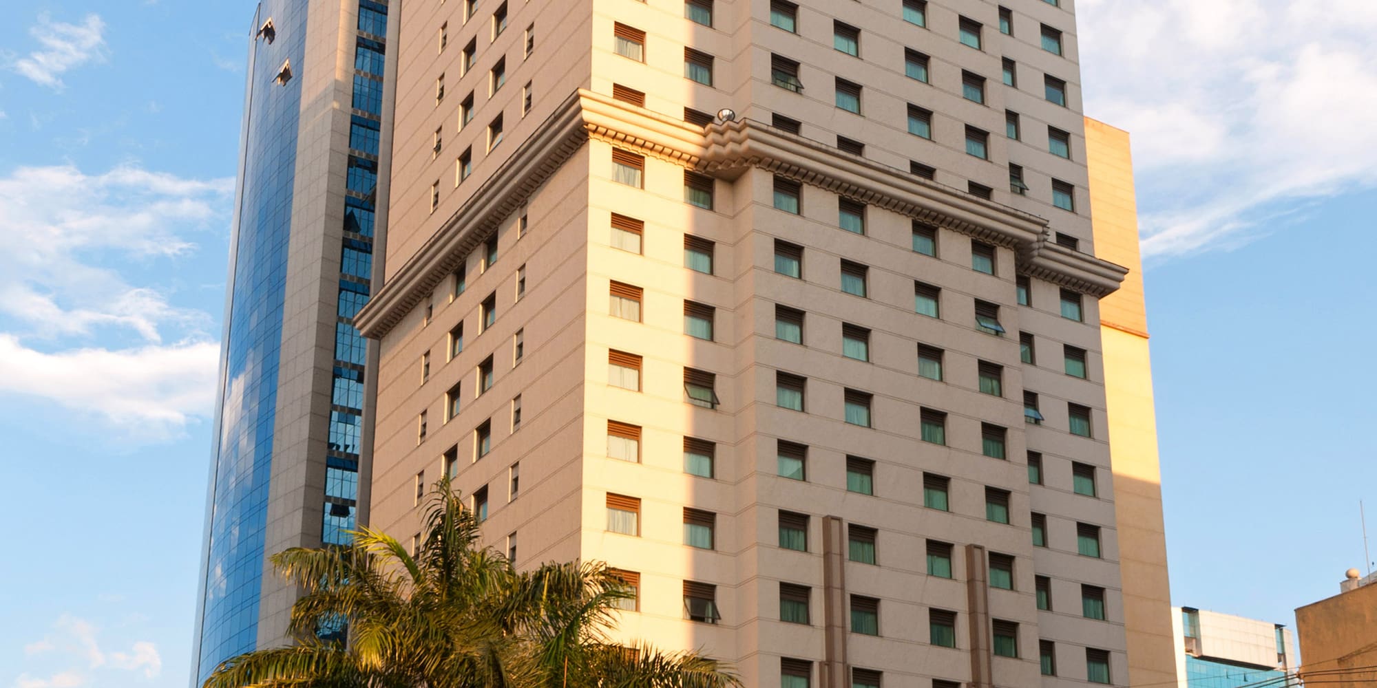 a tall building with many windows