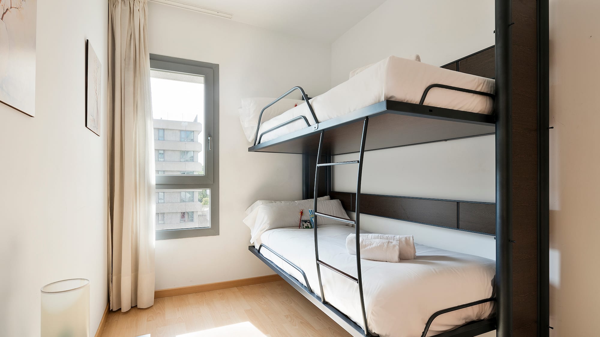 a bunk beds in a room