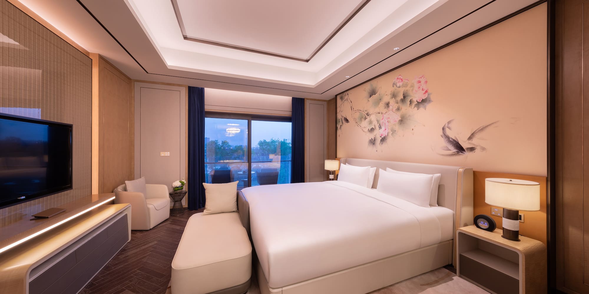 a room with a bed and a couch