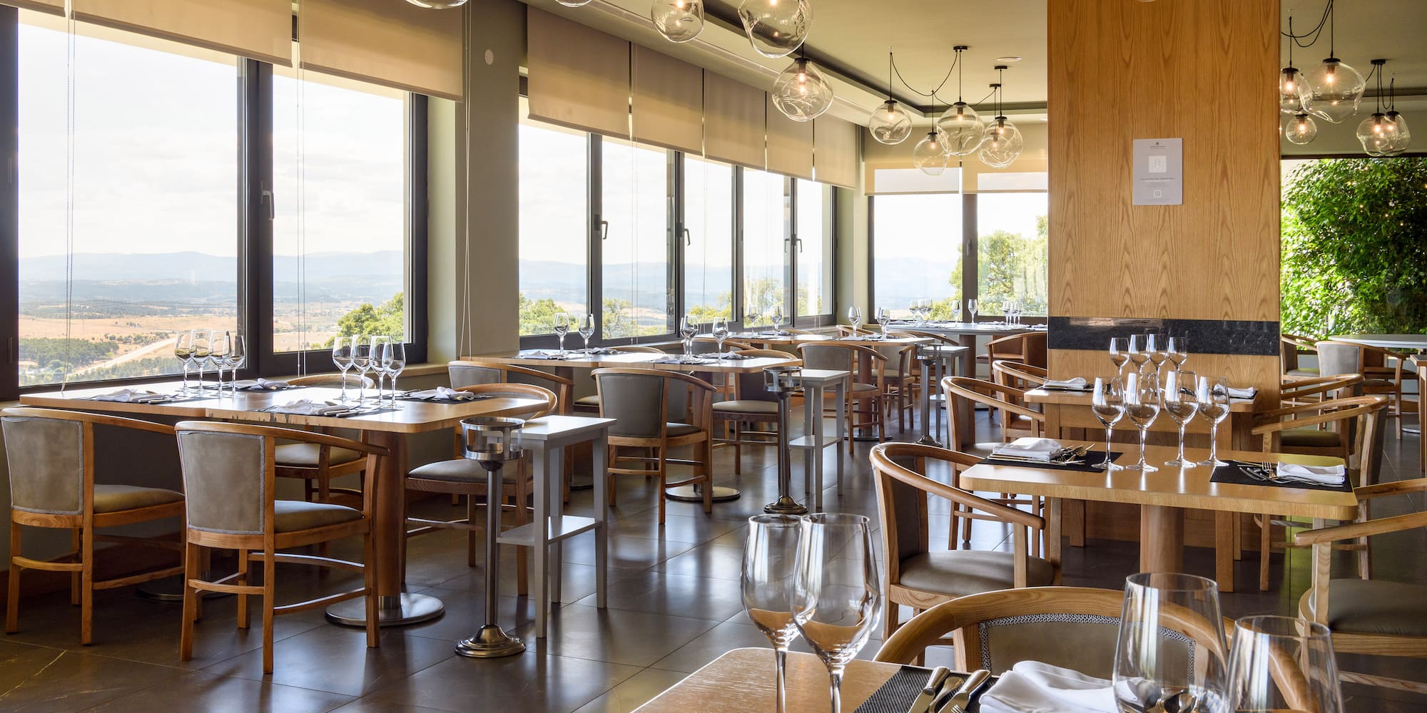 a restaurant with tables and chairs
