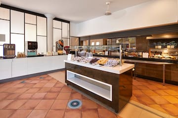 a food counter in a restaurant