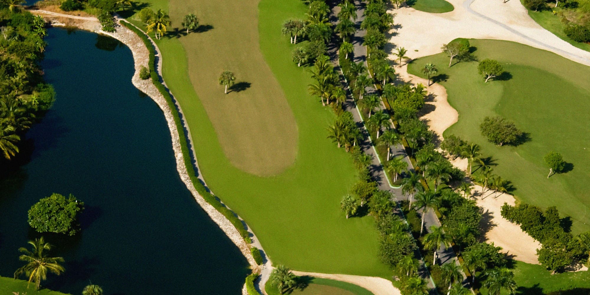 aerial view of a golf course