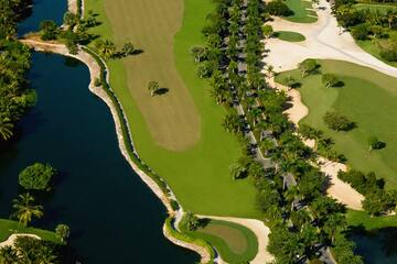 aerial view of a golf course