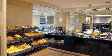 a food buffet in a restaurant