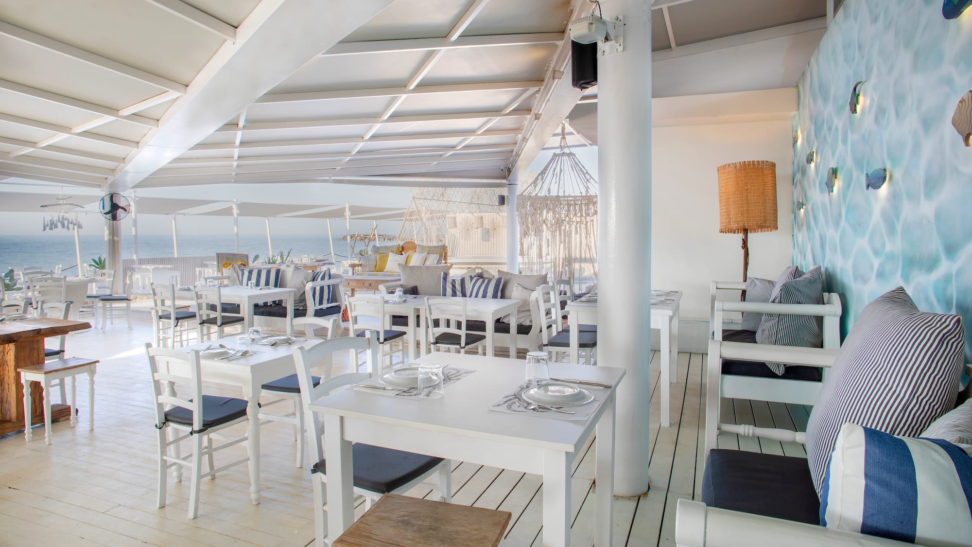 a restaurant with tables and chairs