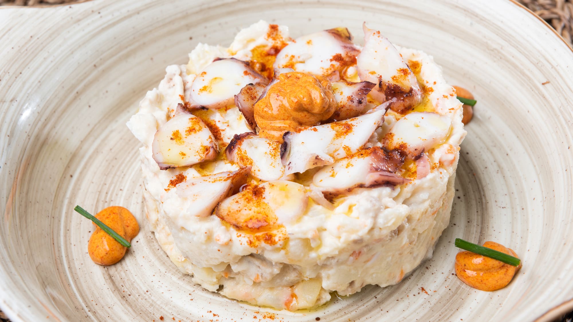 a plate of food on a table