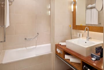 a bathroom with a sink and a bathtub