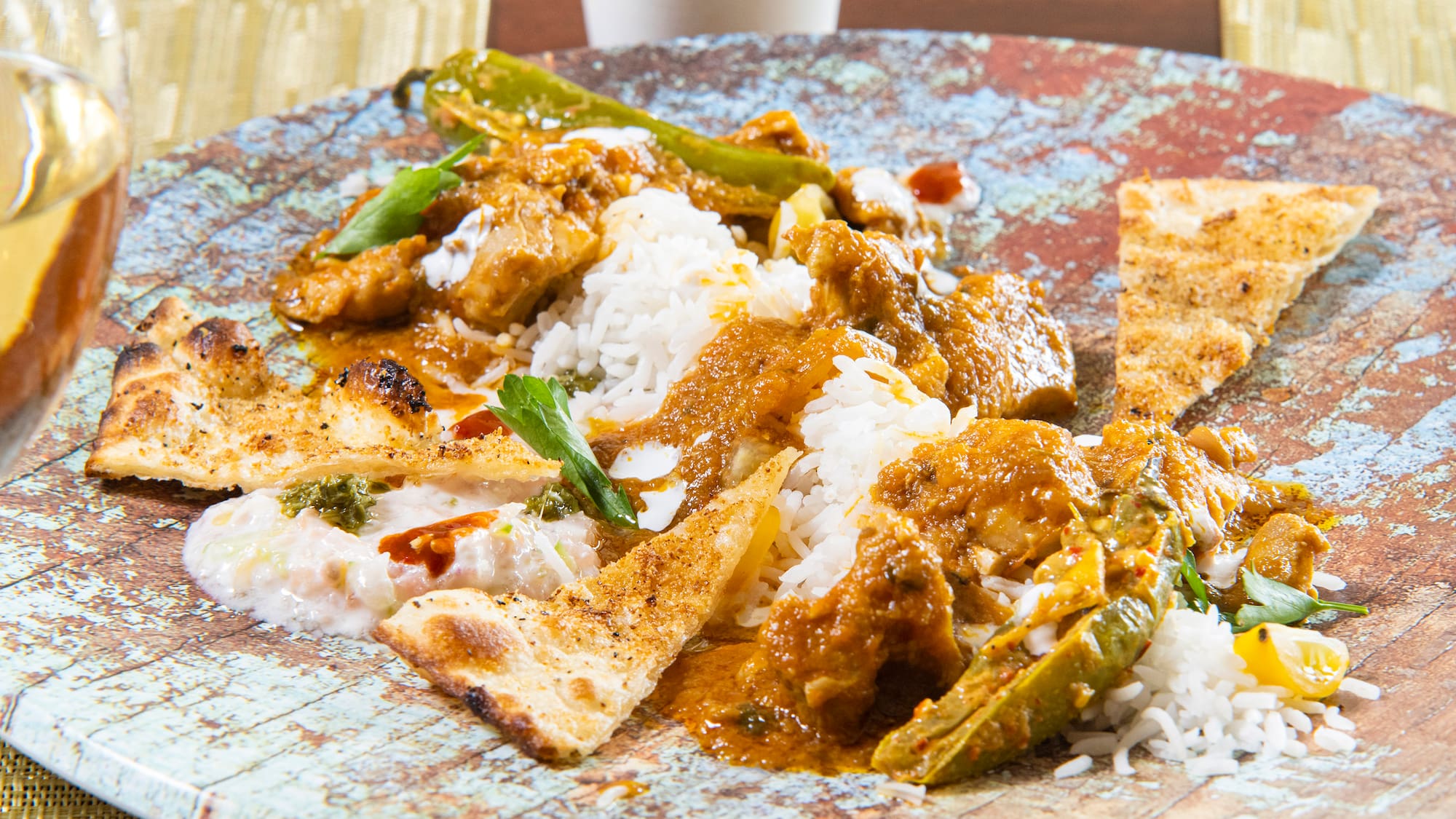 a plate of food on a table