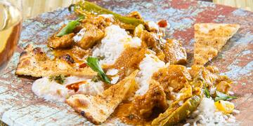 a plate of food on a table