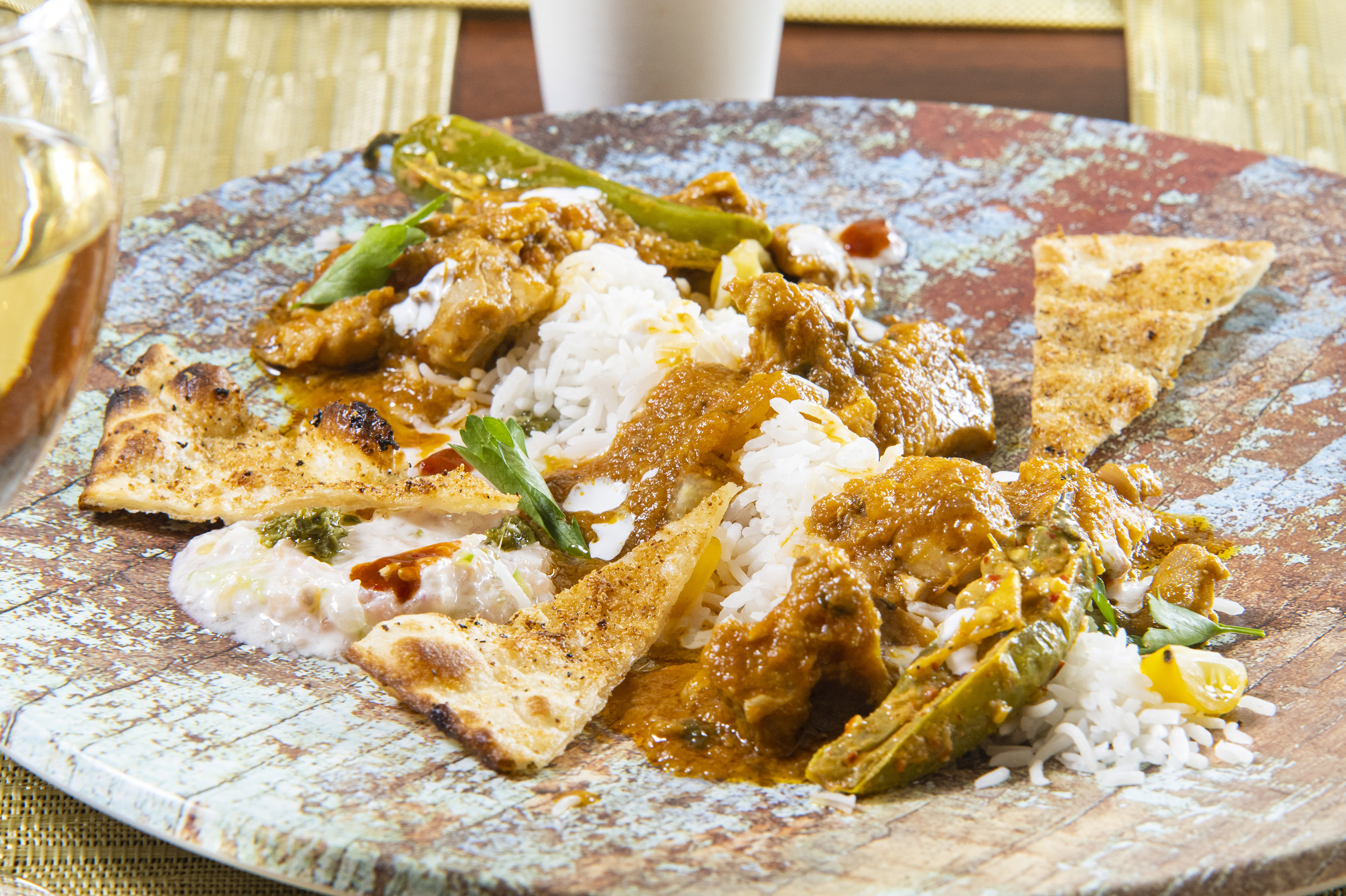 a plate of food on a table