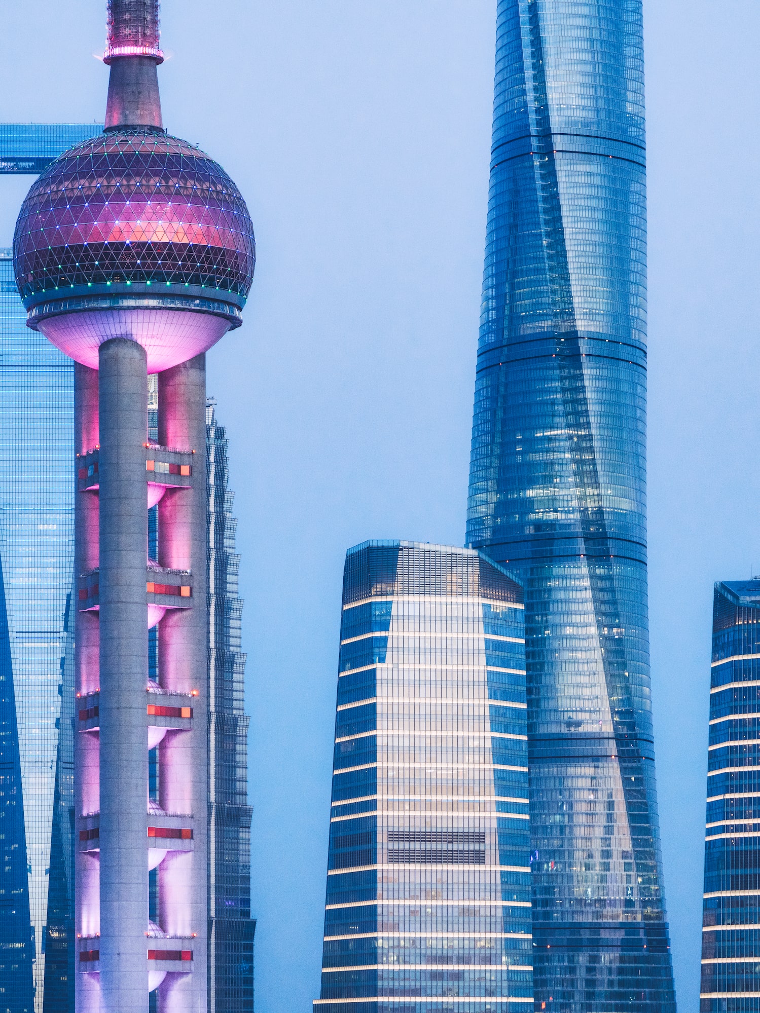 a group of tall buildings