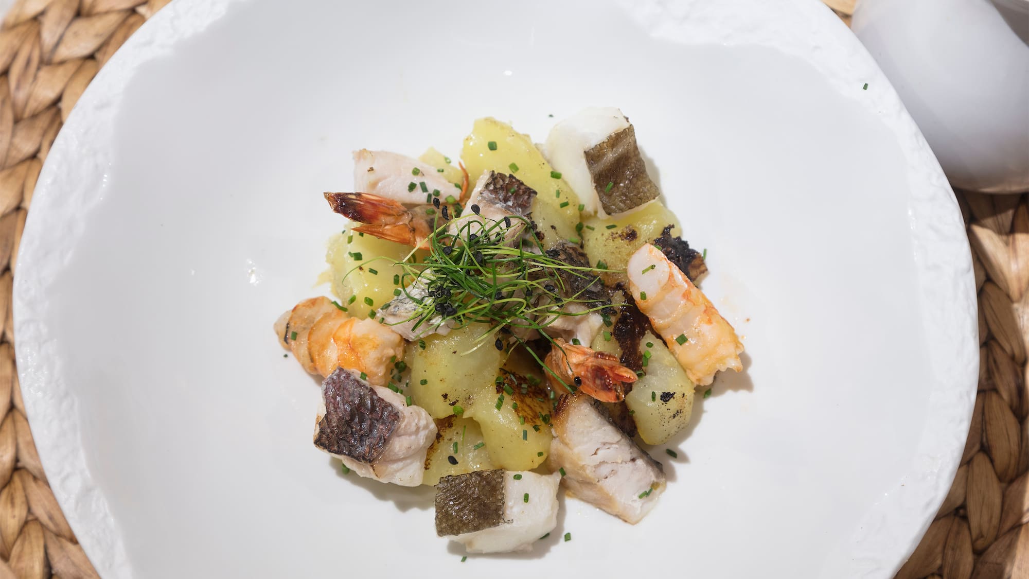 a plate of food on a table