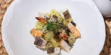 a plate of food on a table