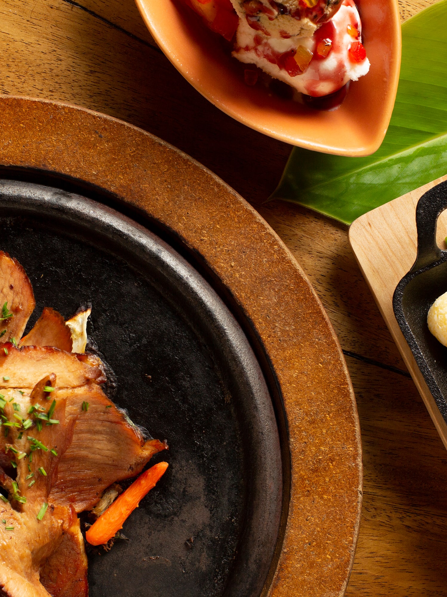 food on a plate next to a plate of food