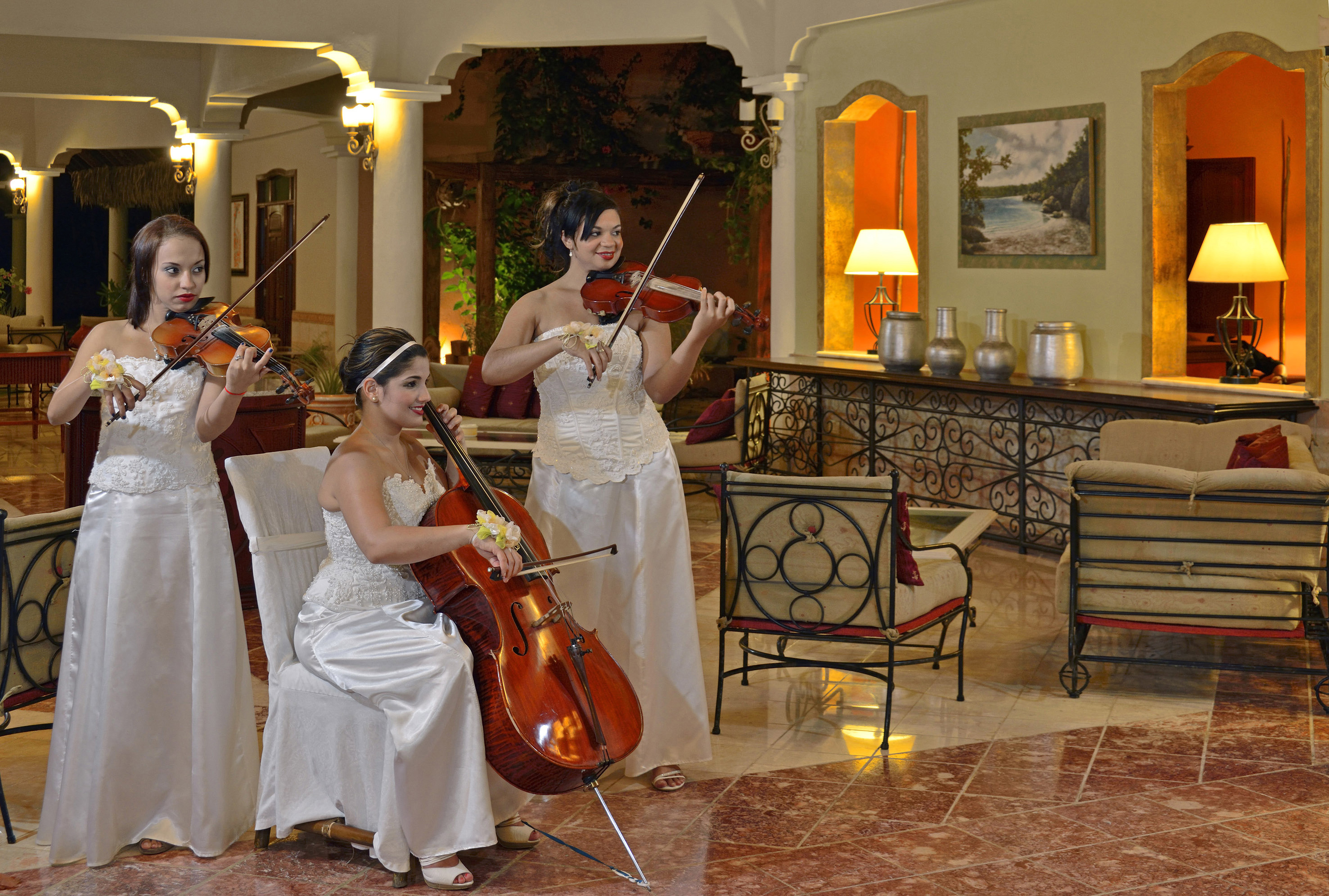 a group of women playing instruments