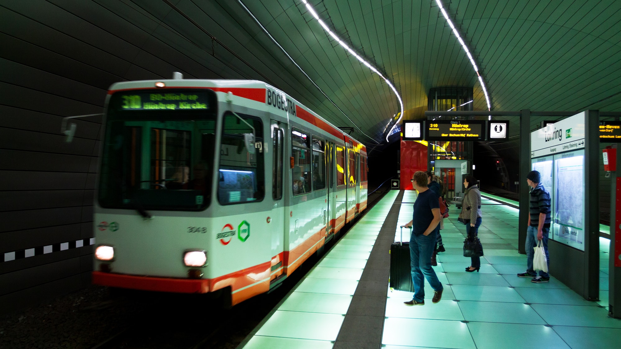 a train in a station