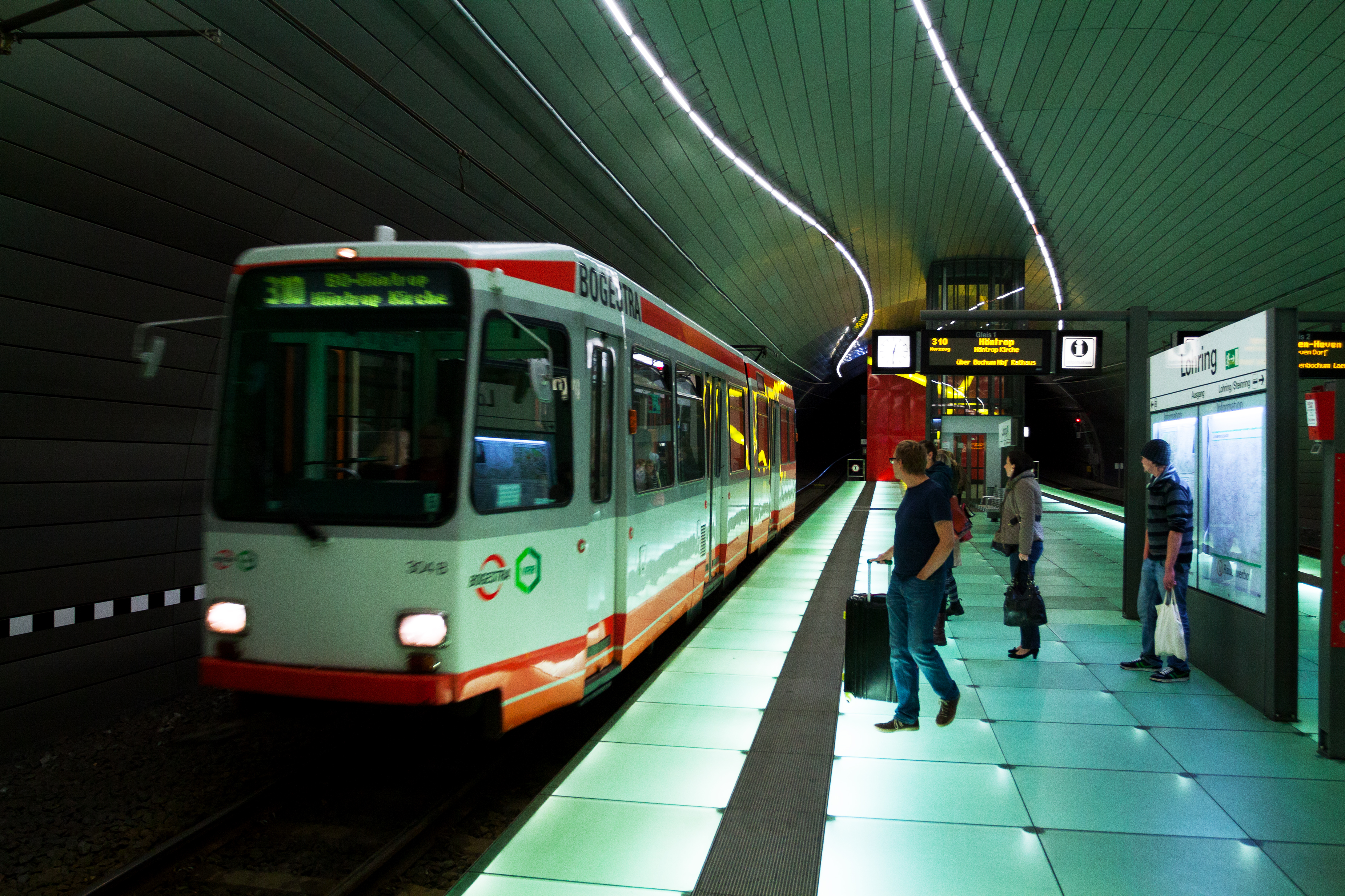 a train in a station