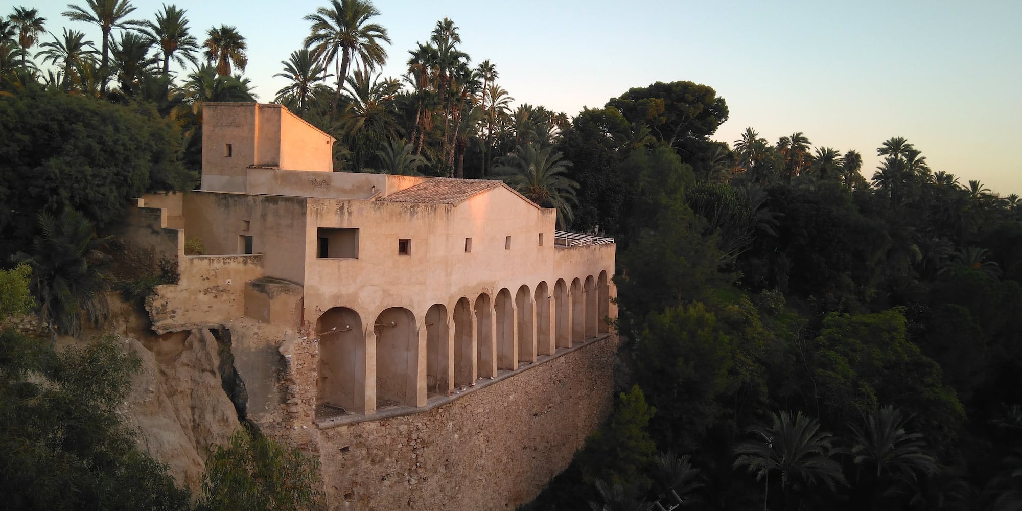 a building on a cliff