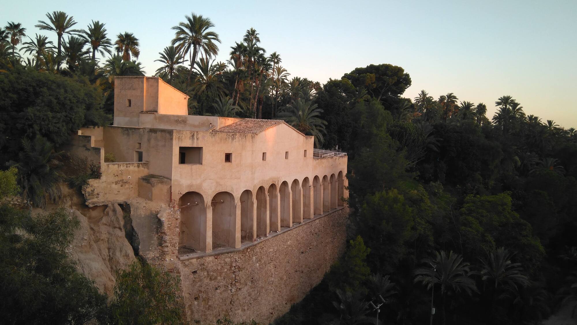 a building on a cliff