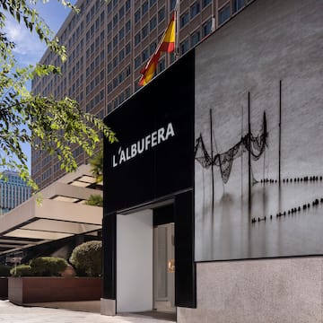 a building with a sign on the side
