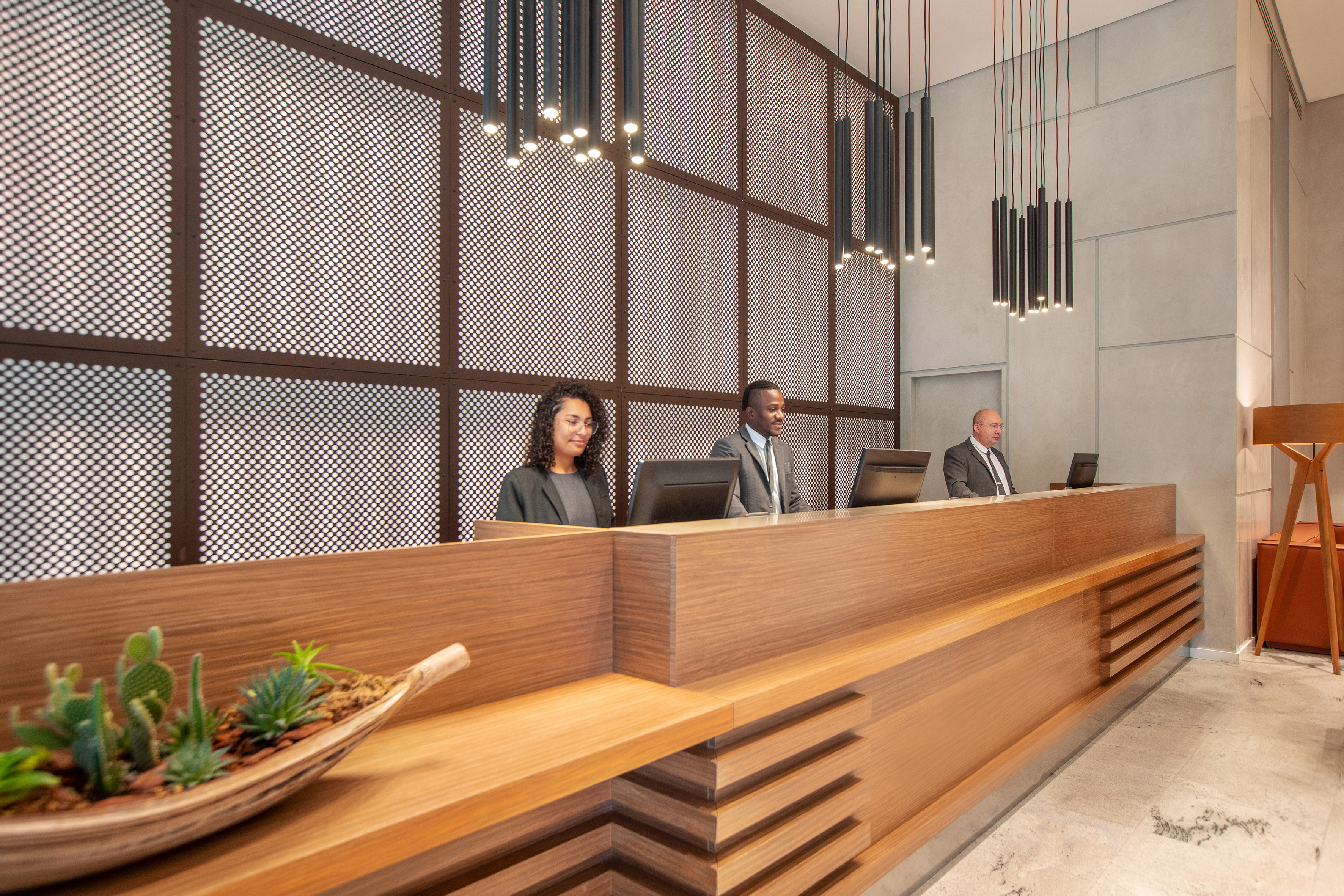 a group of people at a reception