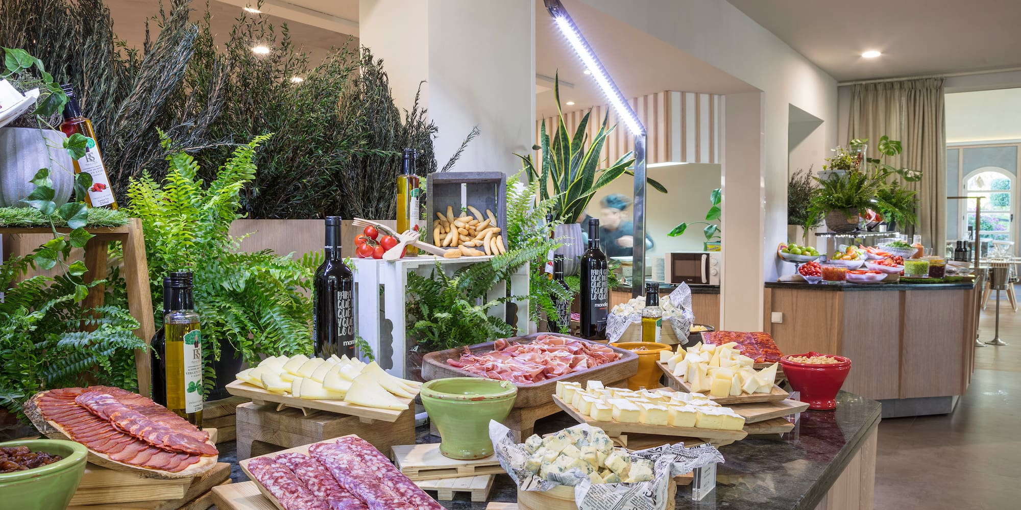 a table with food on it