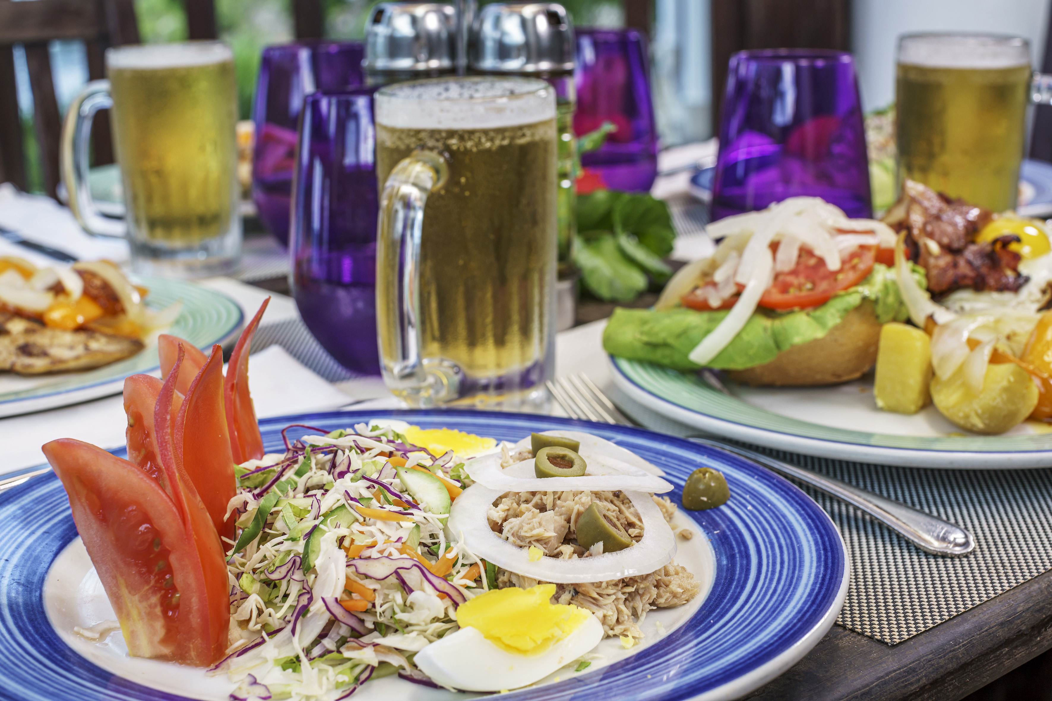 a plate of food on a table