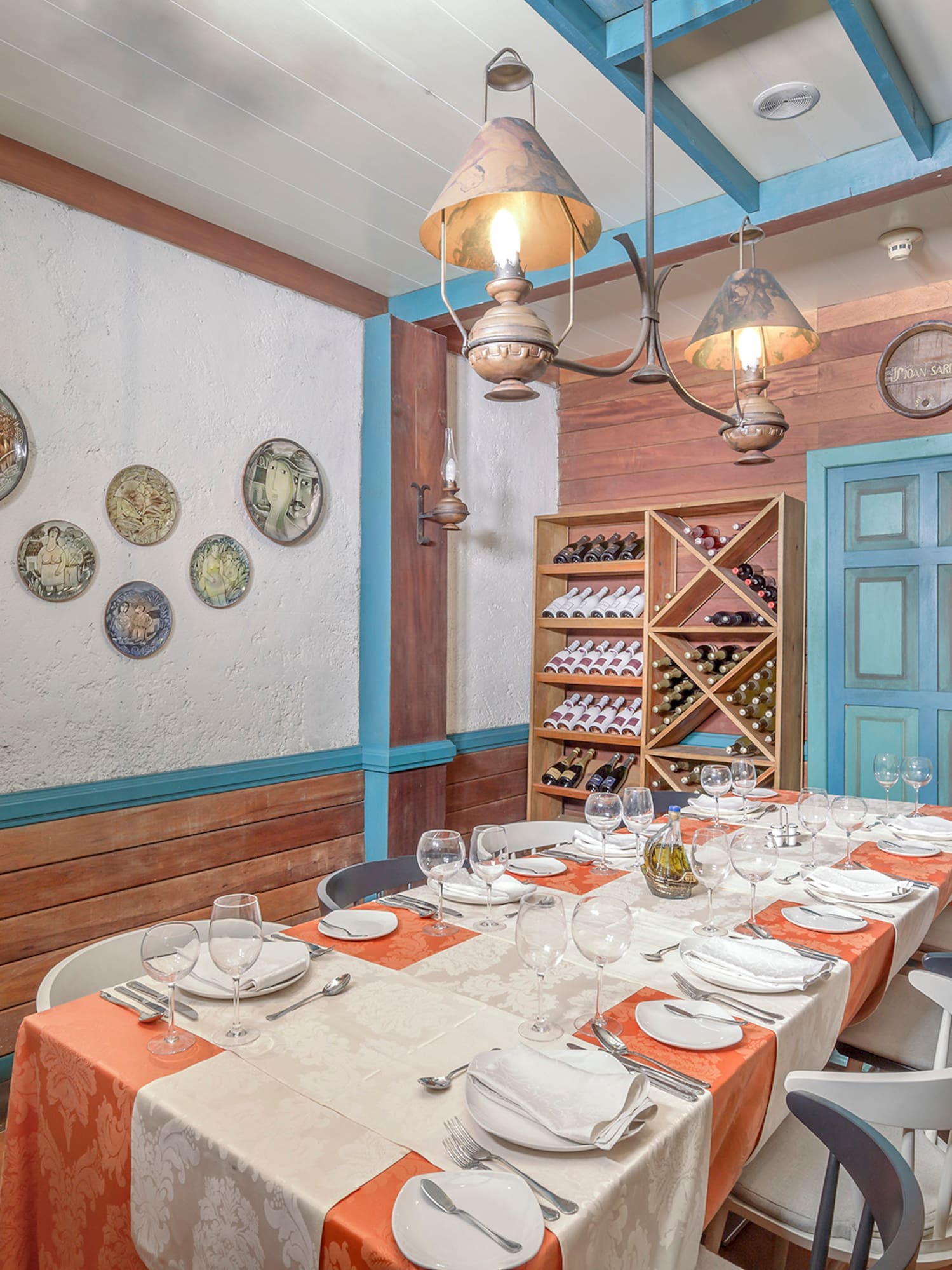 a table set for a dinner party