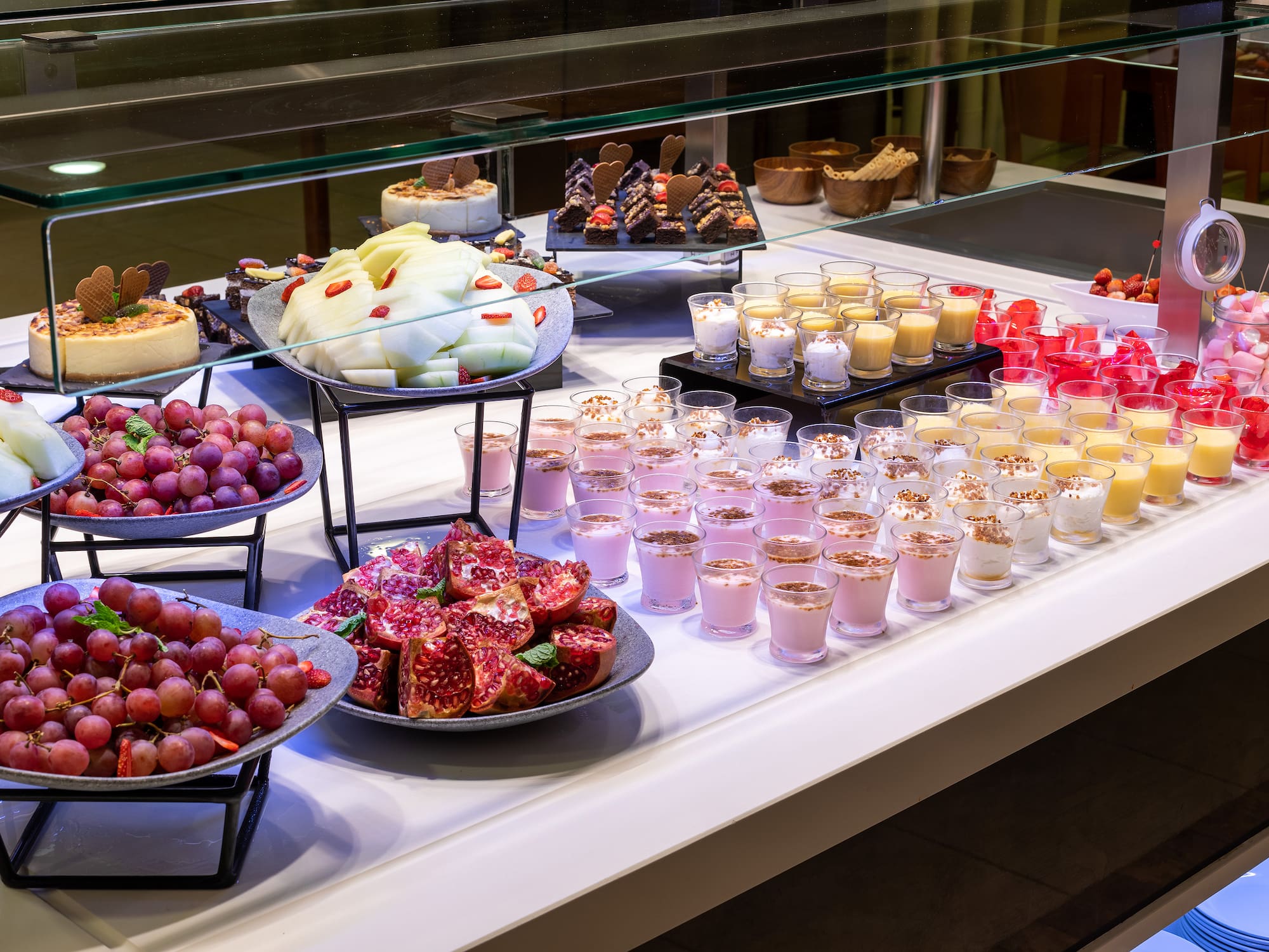 a table with food on it