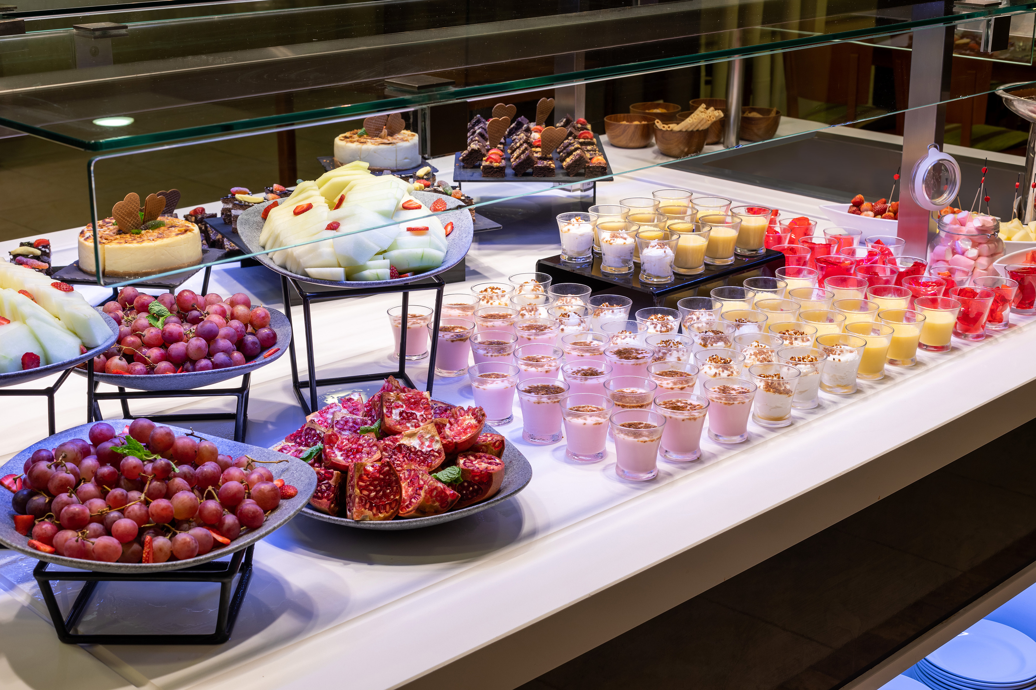 a table with food on it