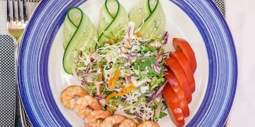 a plate of food on a table