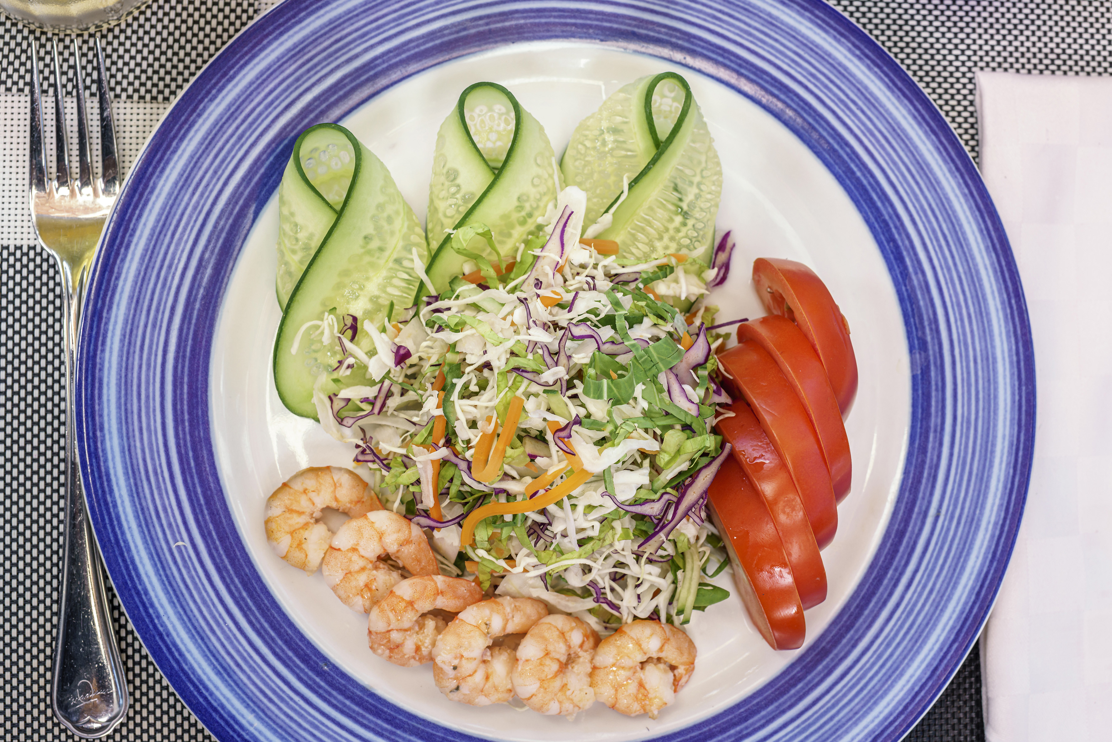 a plate of food on a table