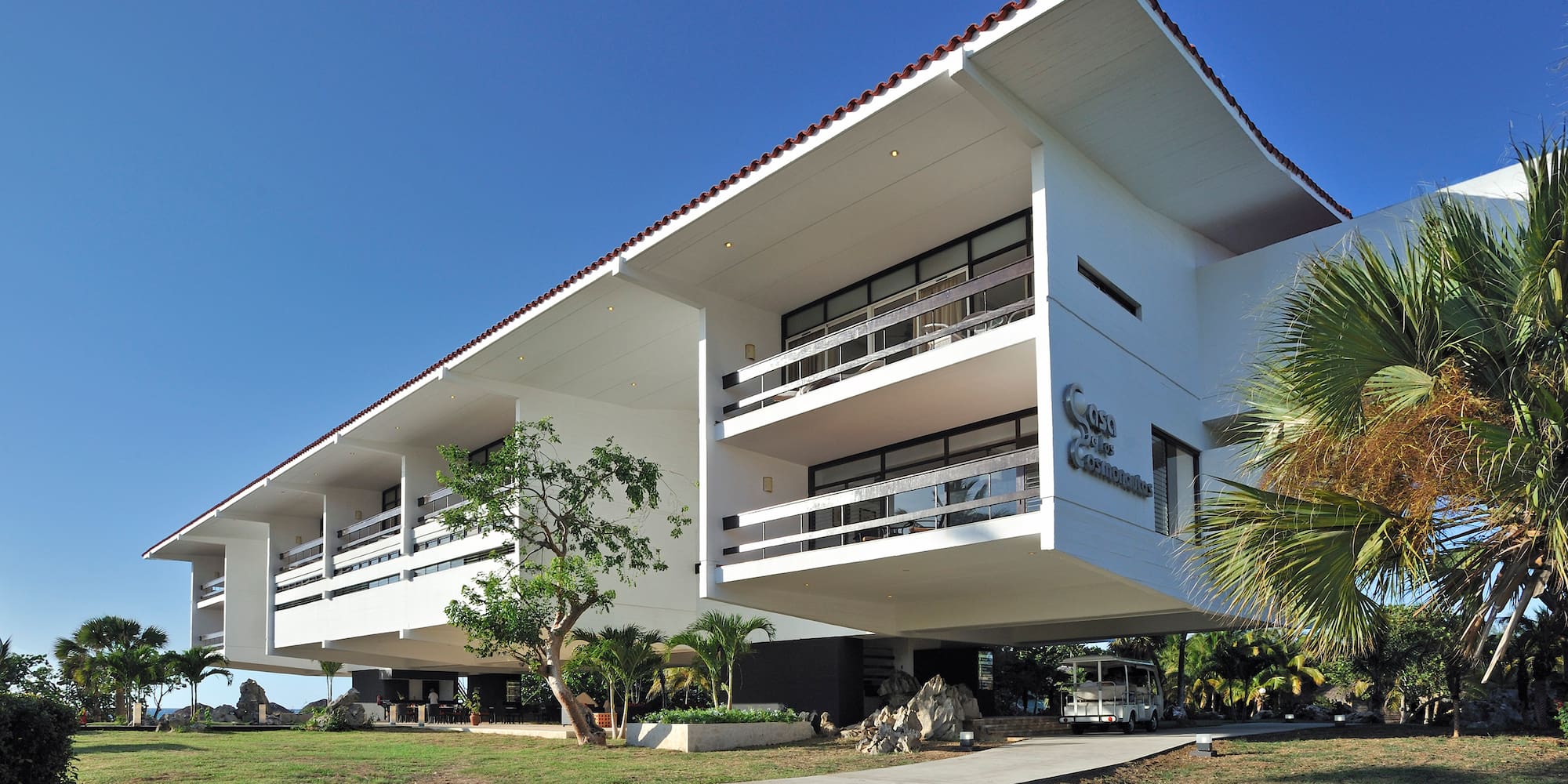 a building with a large roof