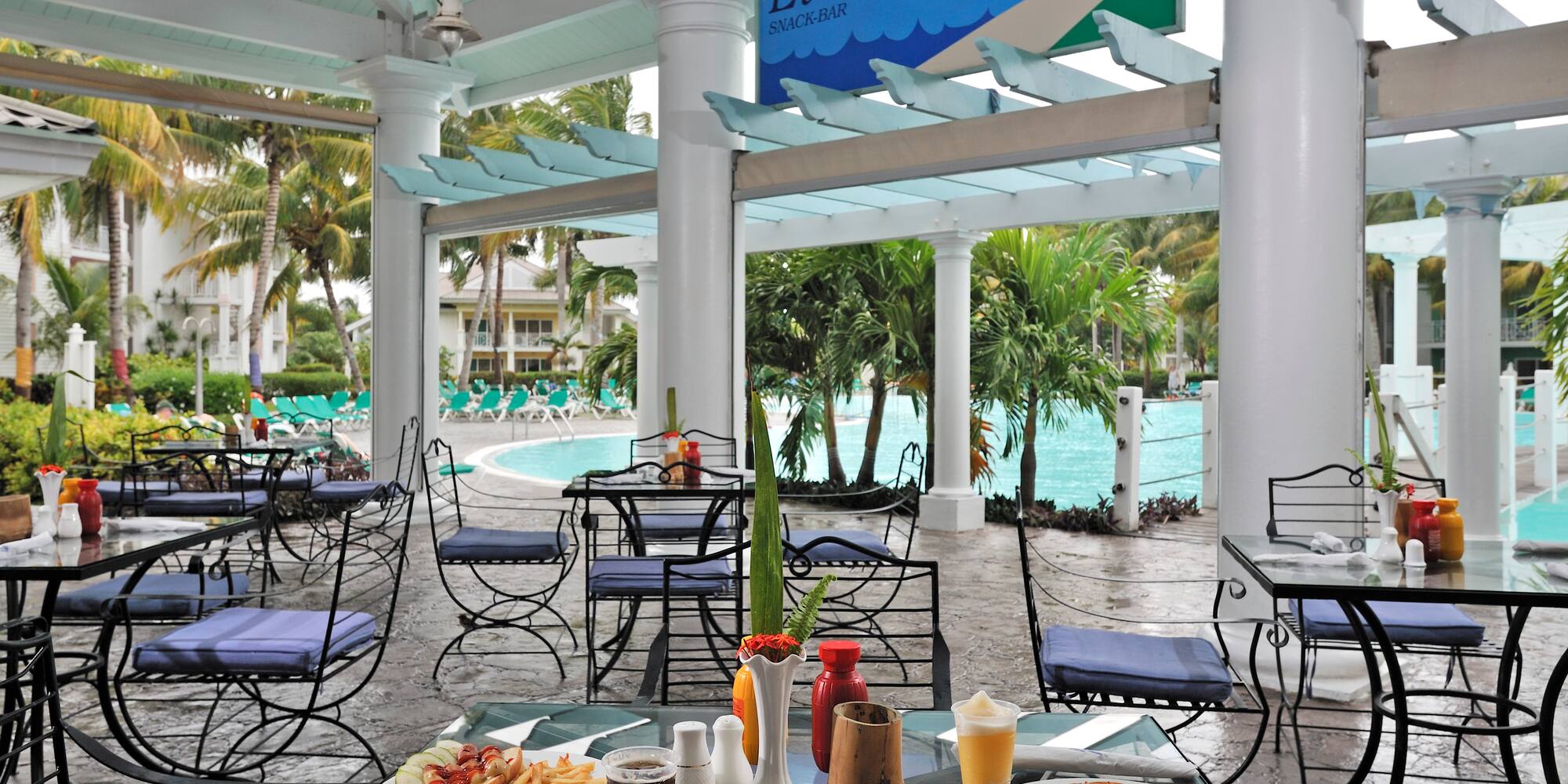 a table with food on it