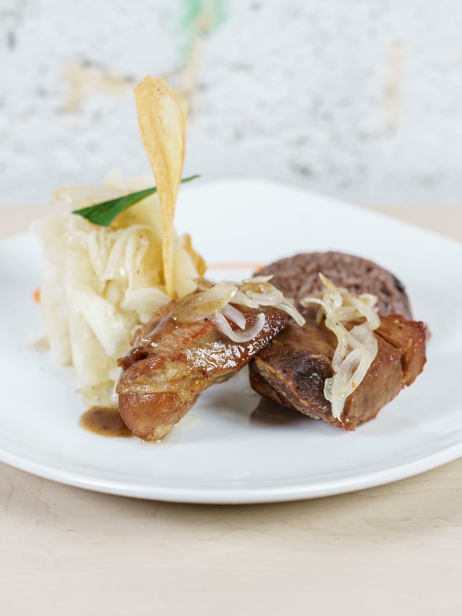 a plate of food on a table