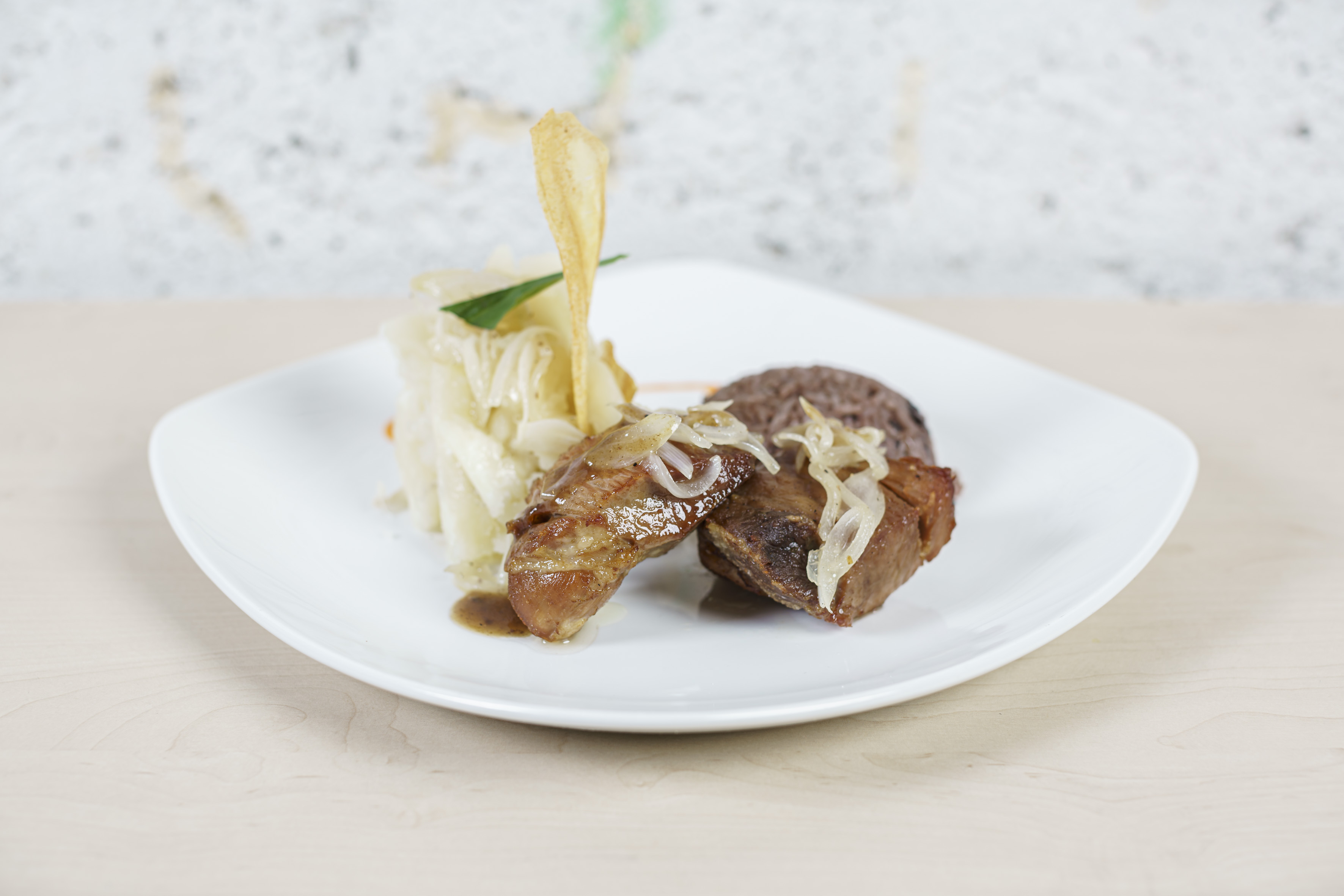 a plate of food on a table