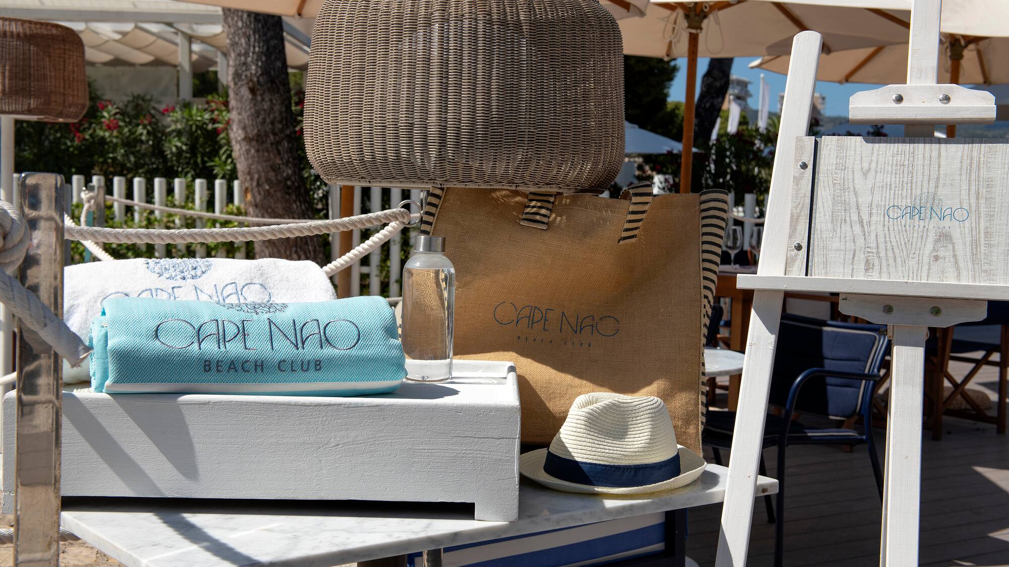 a table with a group of objects on it