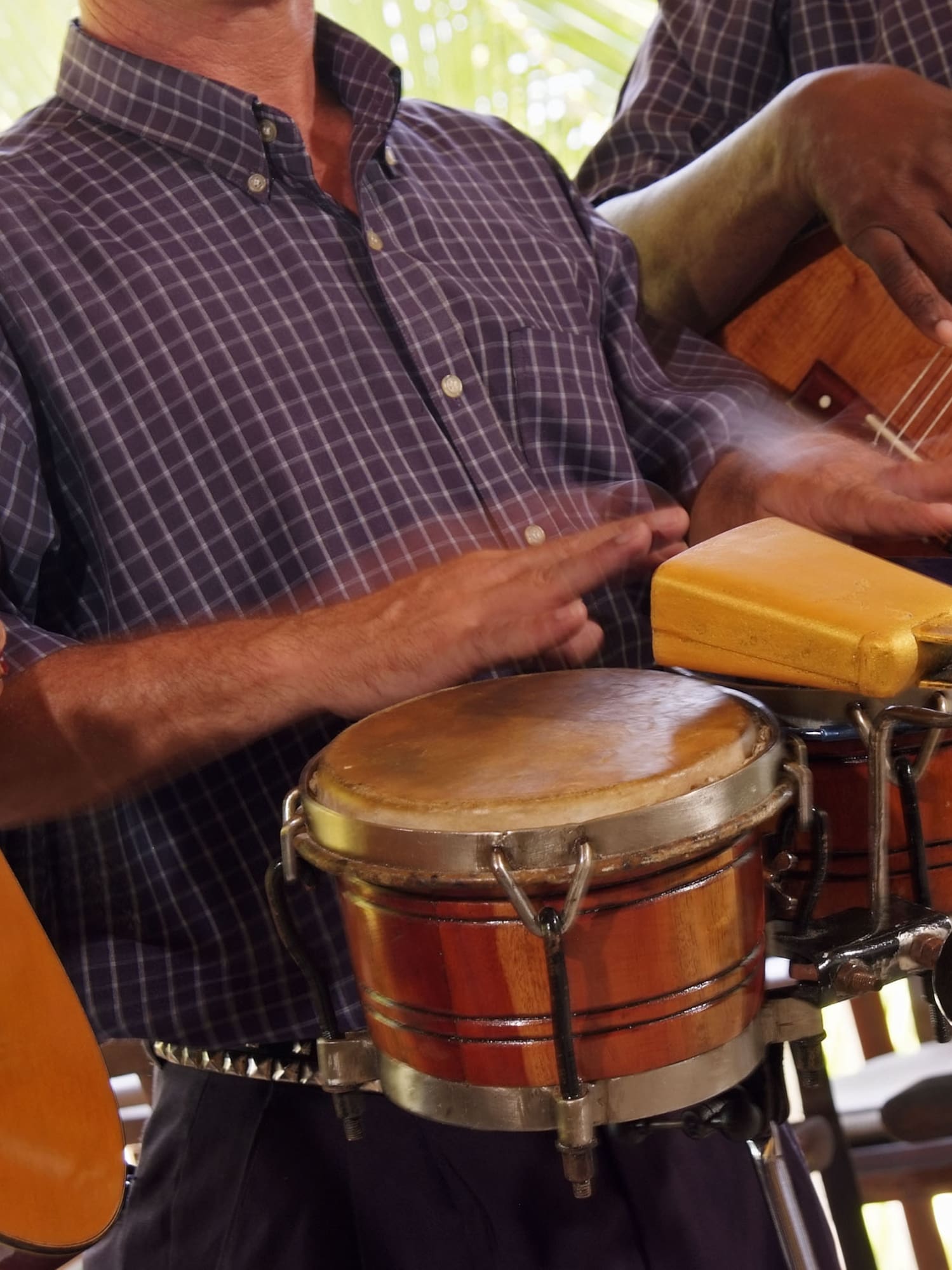 a group of men playing instruments