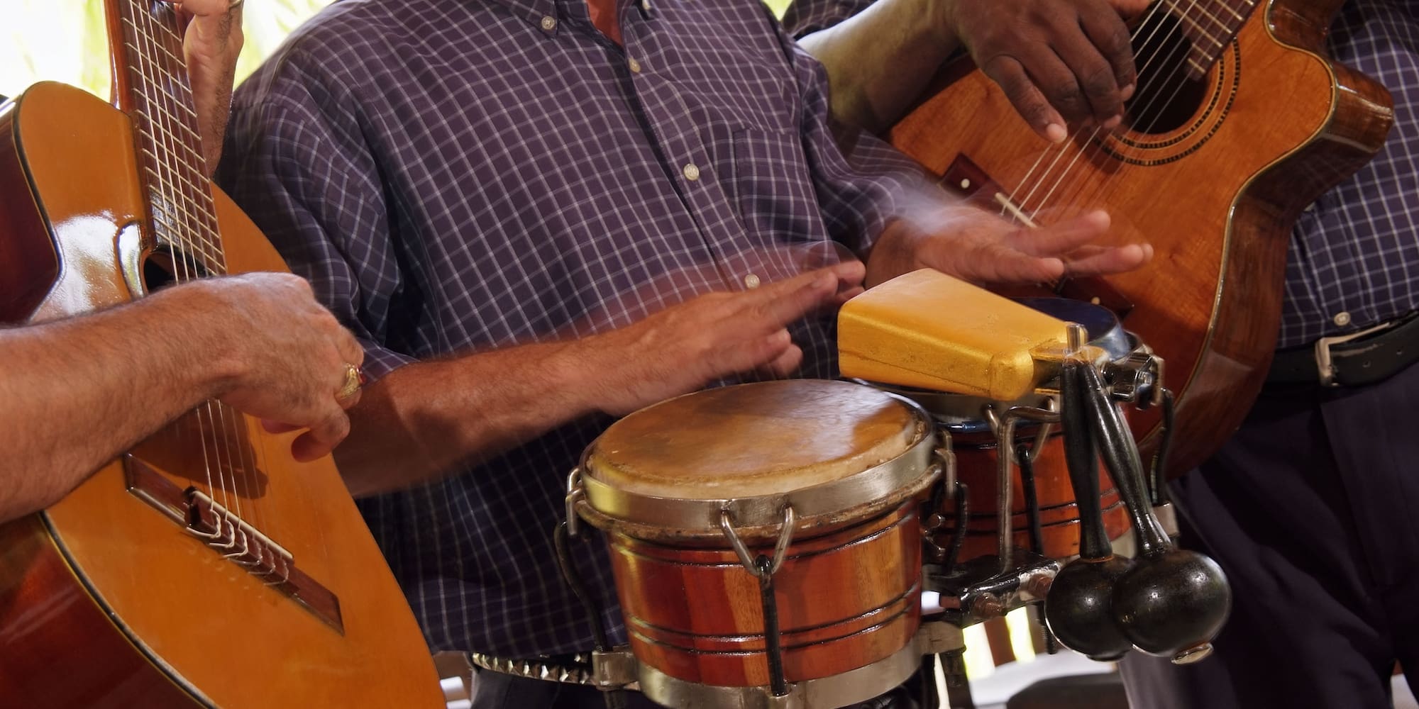 a group of men playing instruments