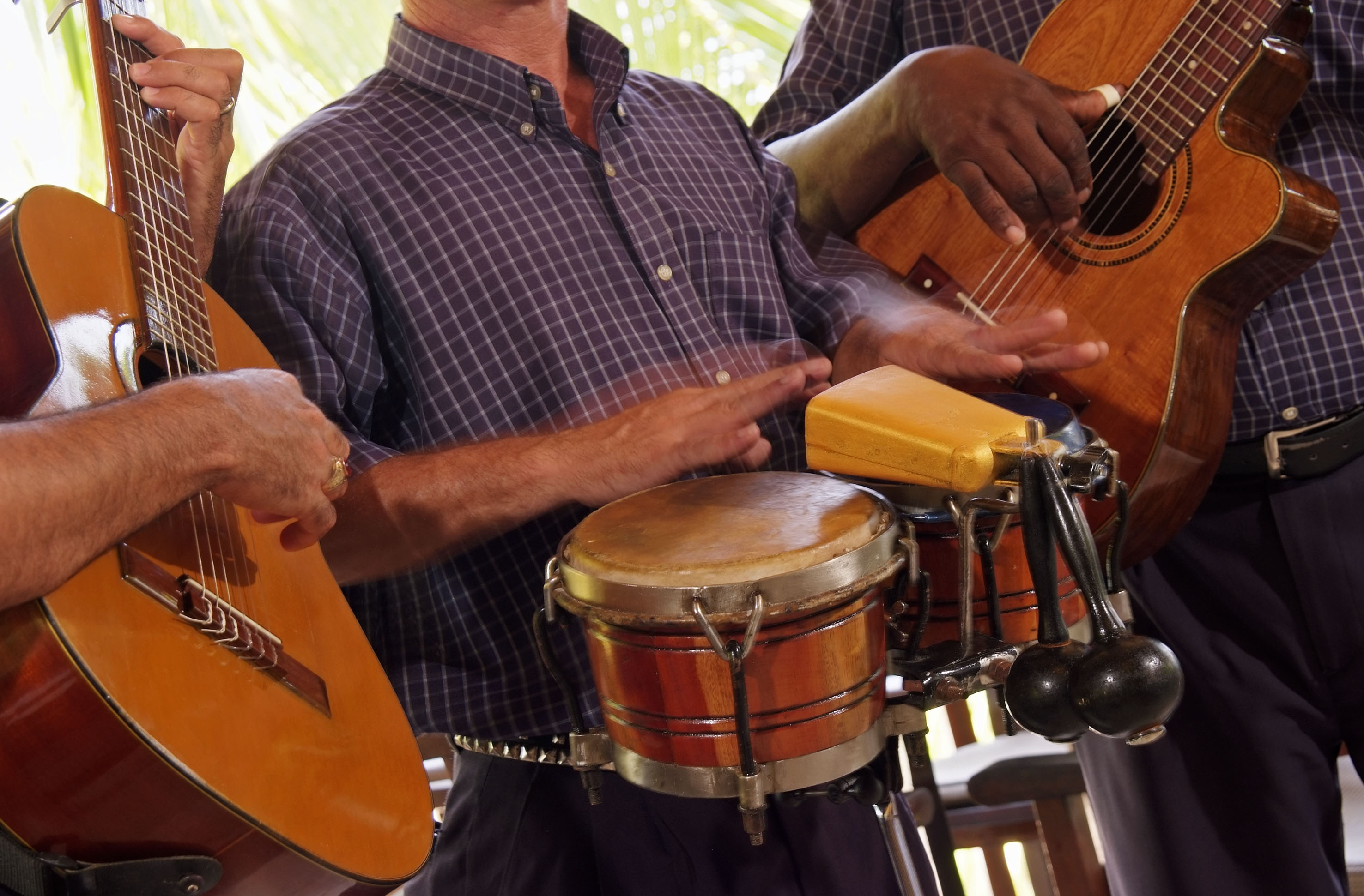 a group of men playing instruments