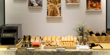 a table with food on it