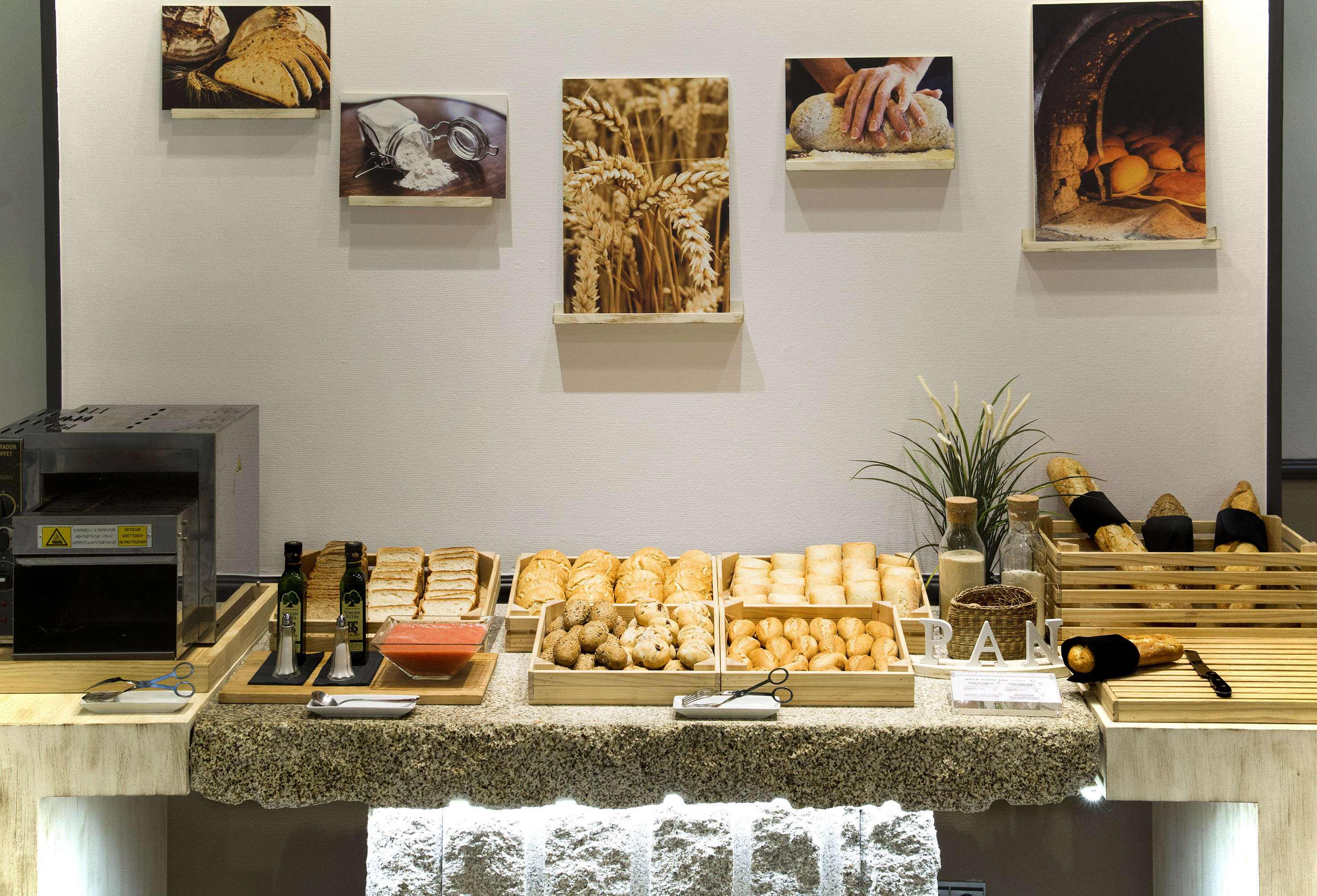 a table with food on it