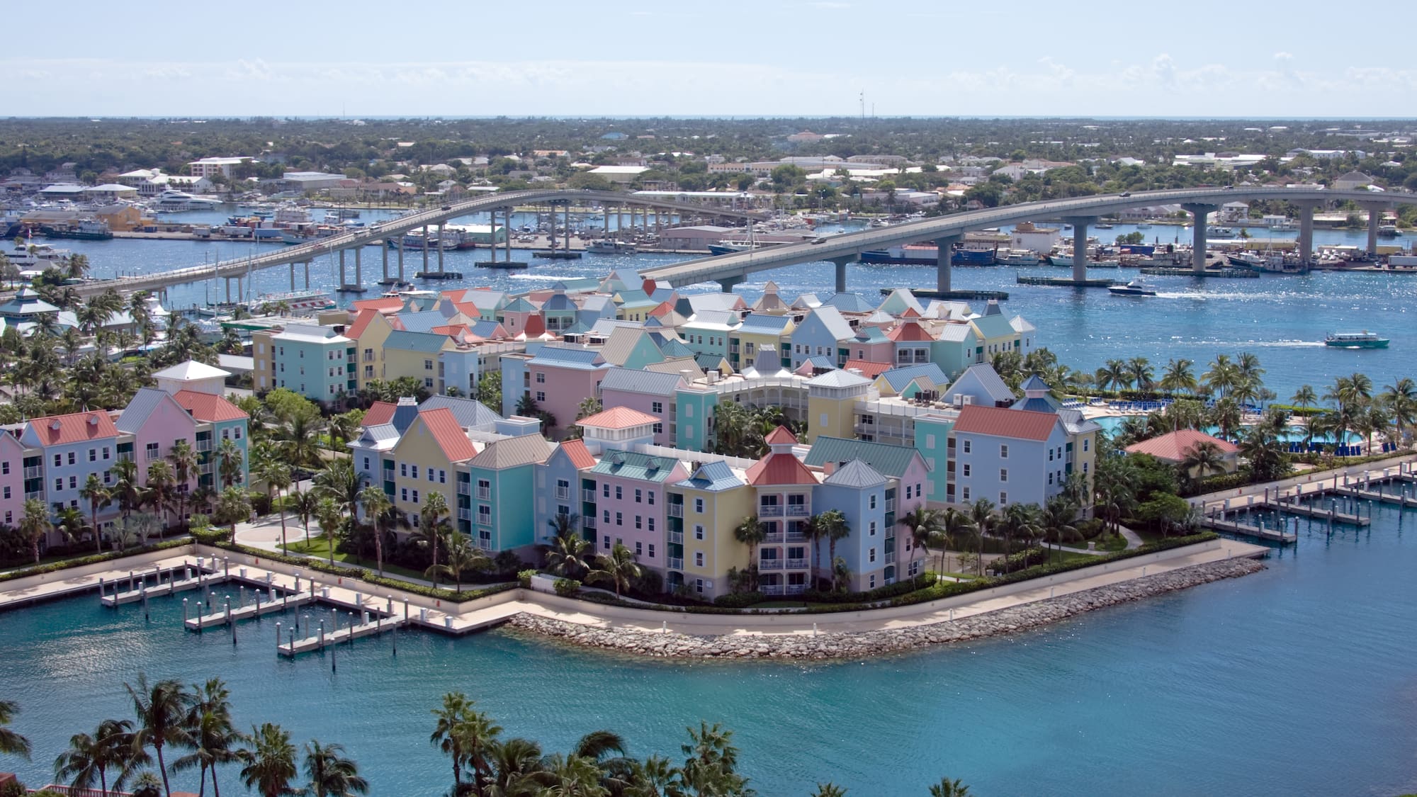 a city next to a body of water