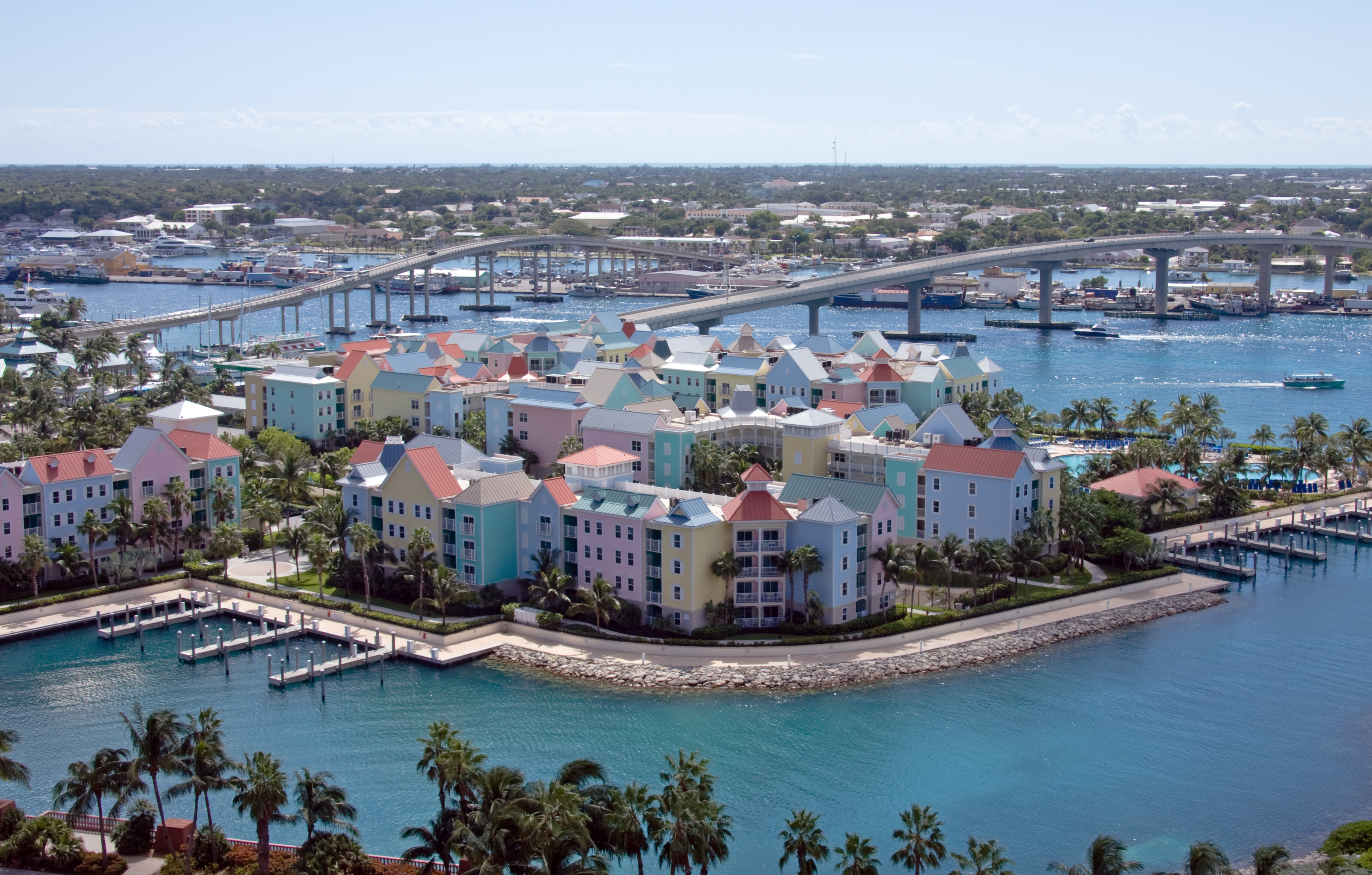 a city next to a body of water